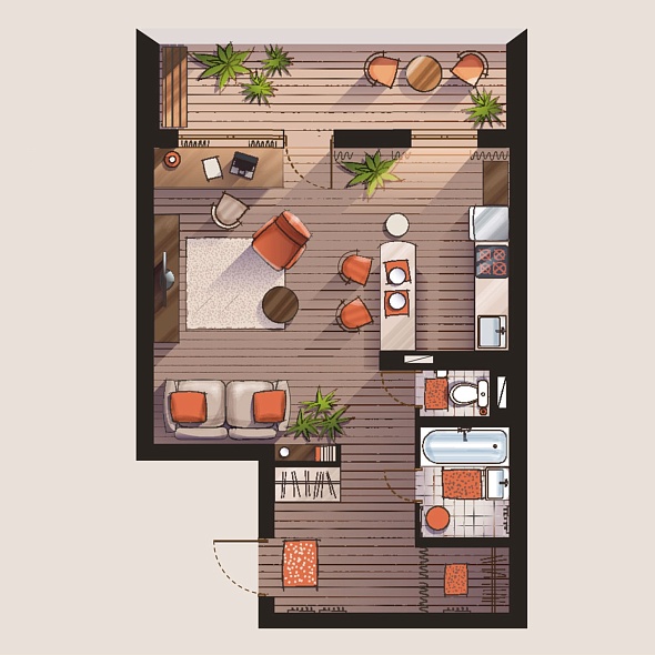 Как оформить спальное место в квартире-студии?