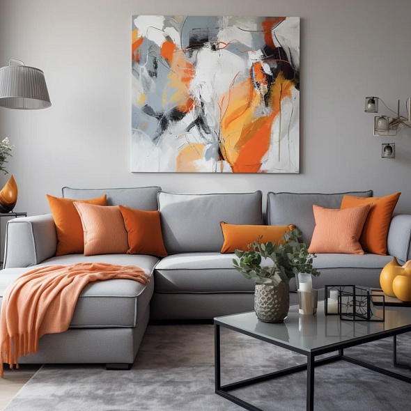 Как украсить дом оранжевым цветом?