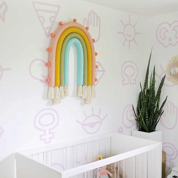 Декор для детской комнаты — «Пастельная радуга»